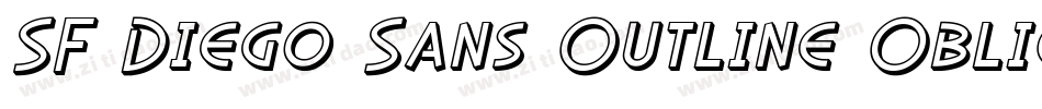 SF Diego Sans Outline Oblique字体转换